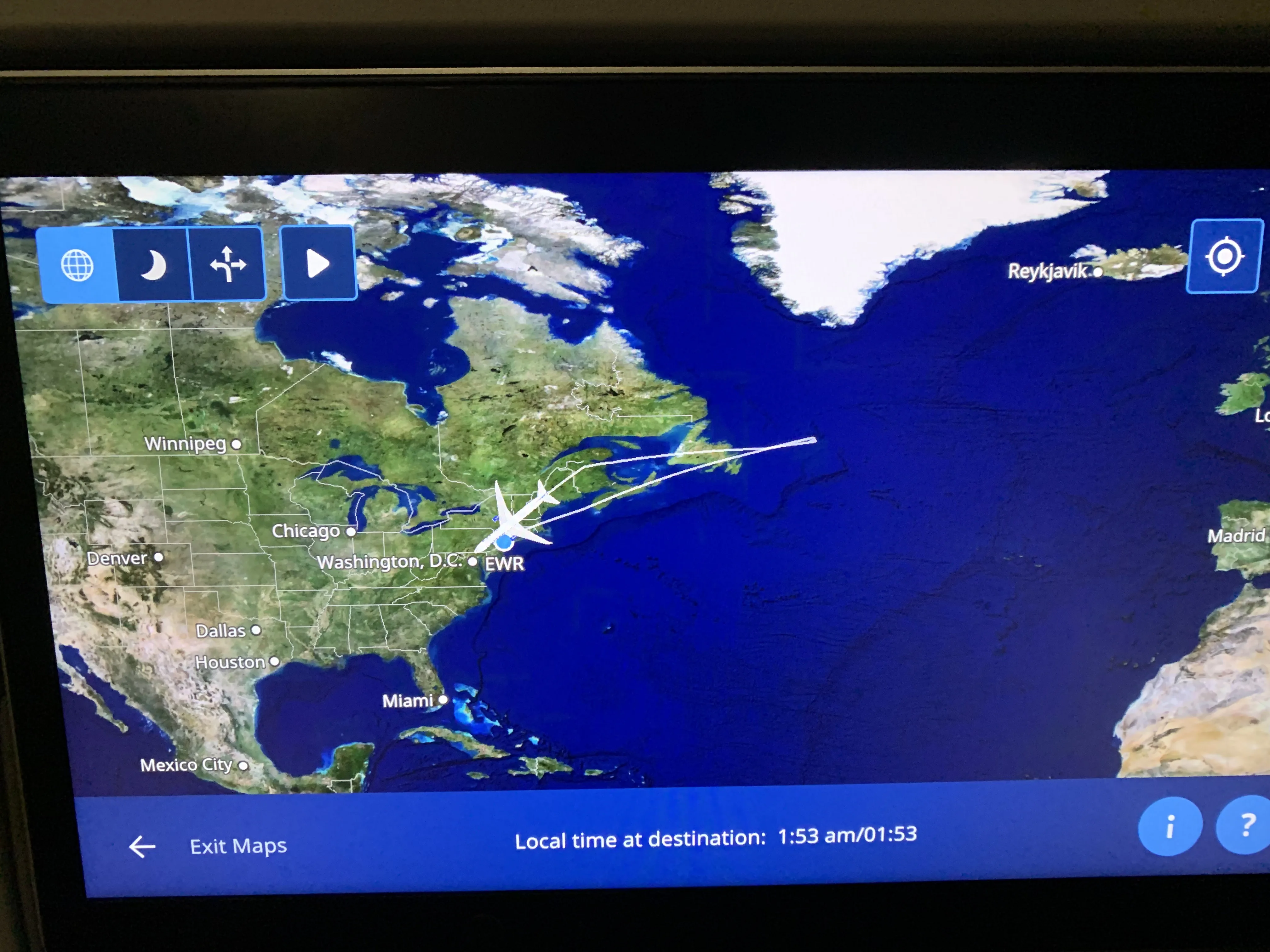 Newark EWR to Newark EWR via Newfoundland